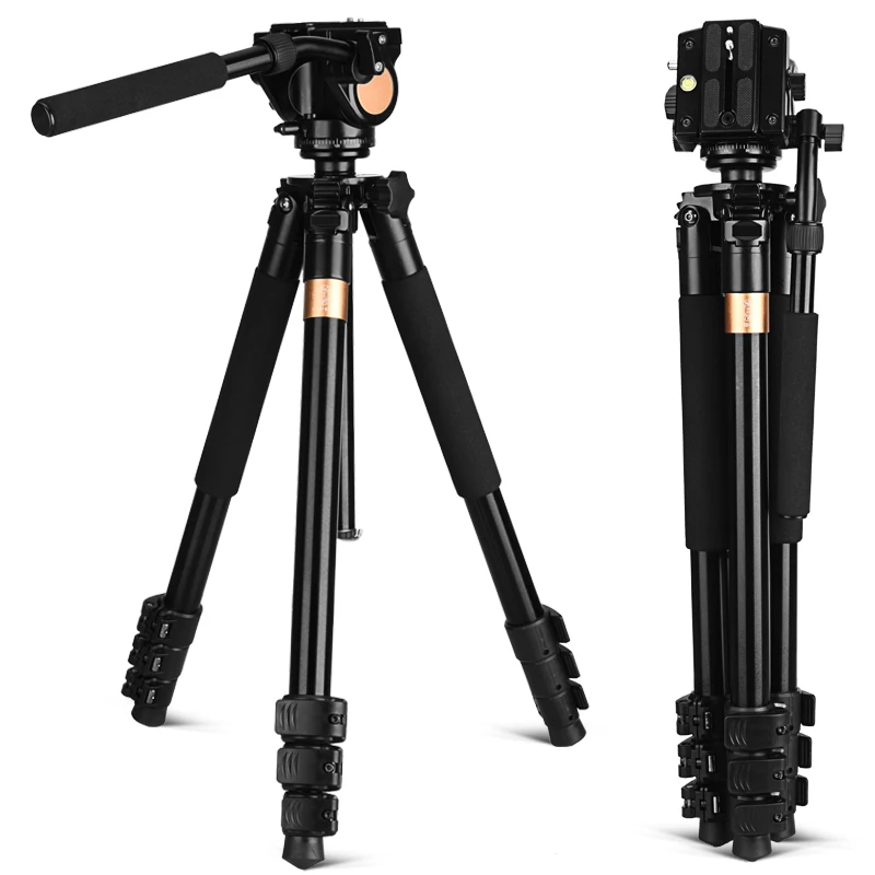 QZSD-Q640 aluminum video tripod 15kg load heavy duty telescope tripod  177cm digital professional camera tripod