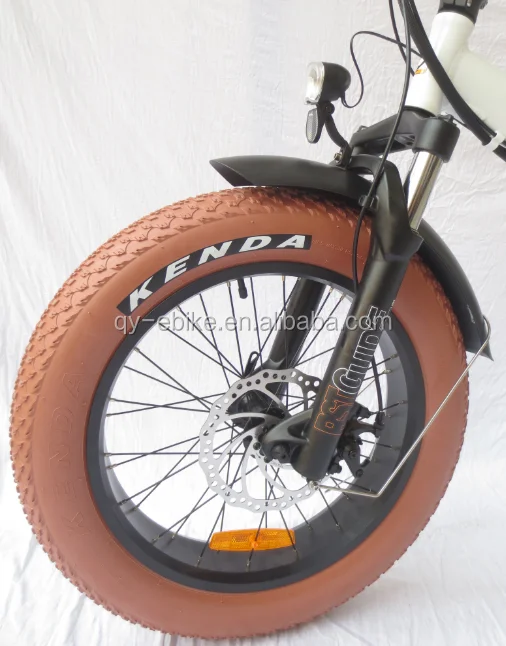 QUEENE 20-Inch Folding Ebike 48V 500W Fat Tire Electric Bike with Disc Brake Max Speed 50km/h Lithium Battery Power Supply