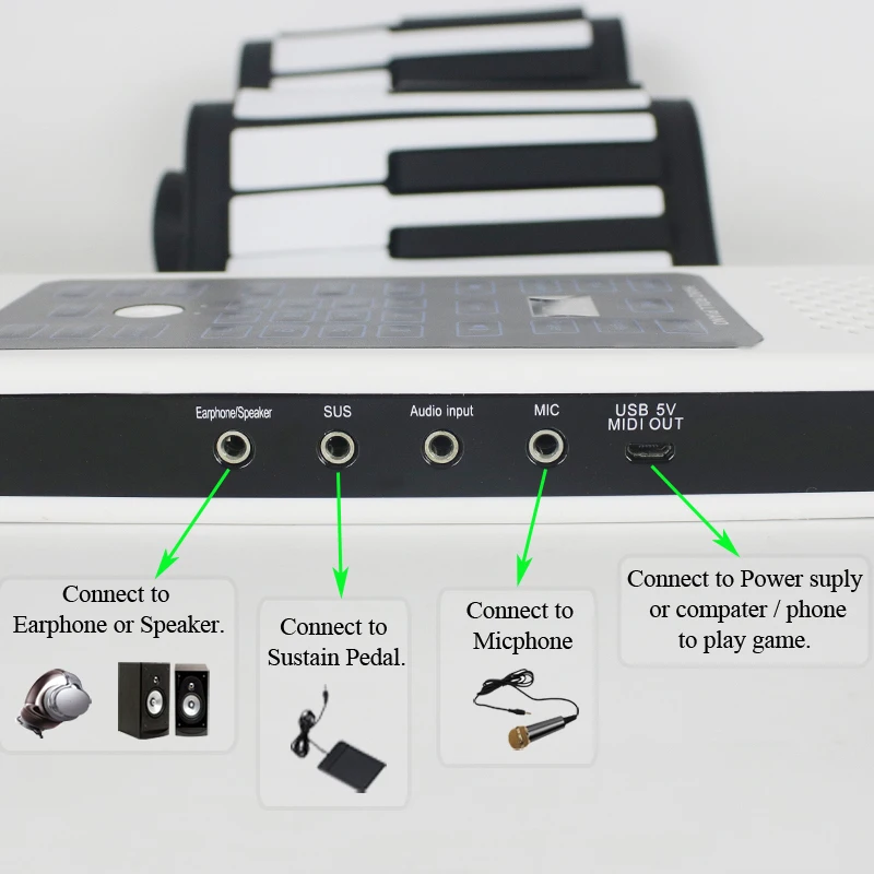 Bora 61 keys roll up electronic piano is a good gift of musical instruments