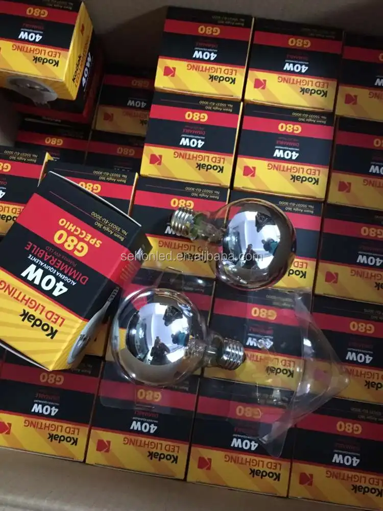 half silvered crown E14 E27 half mirror 220V G45 led filament bulb 4W