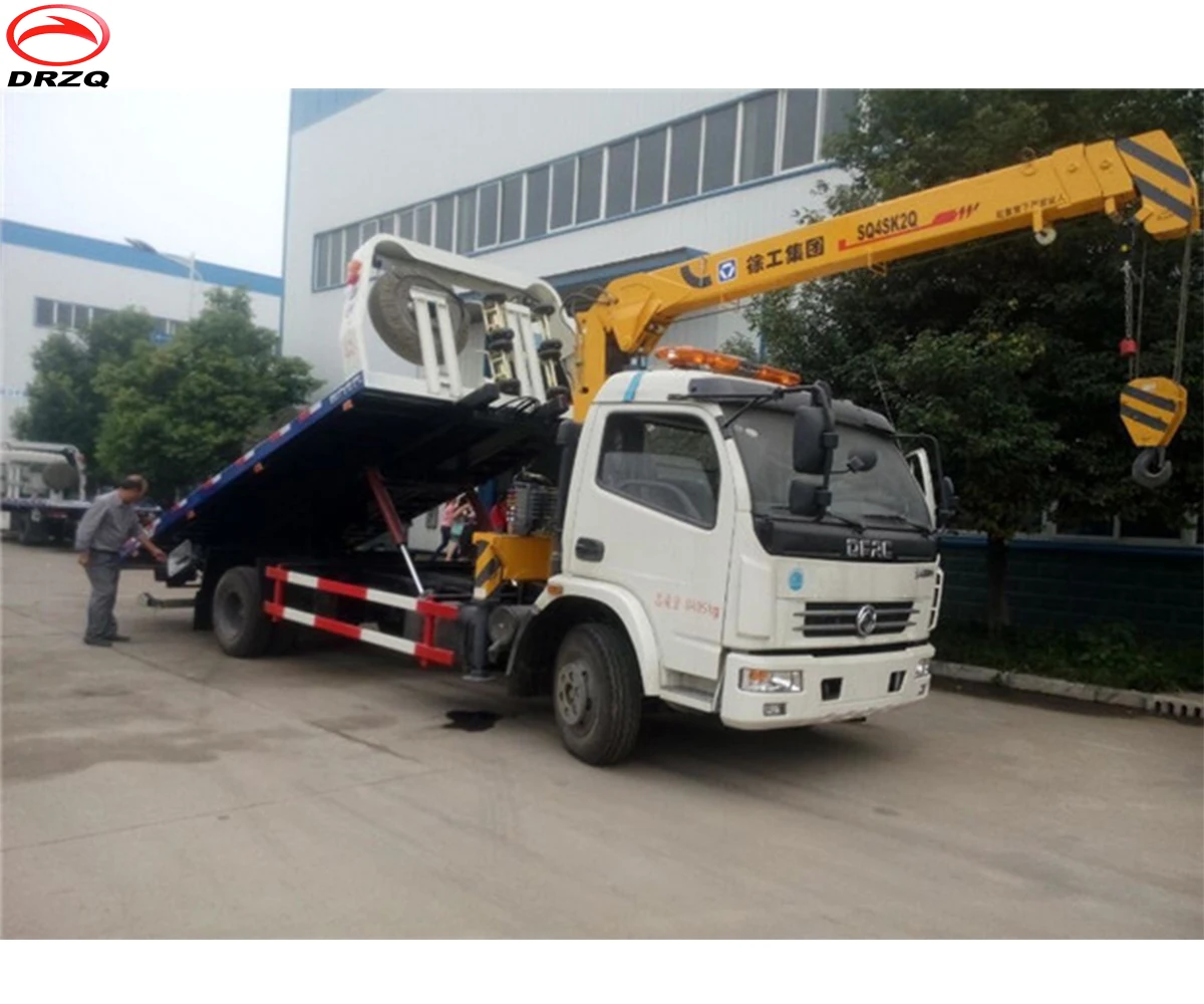 3-5Ton Crane Mounted Tow Truck Wrecker 3 Tons Lift Tow Truck Wrecker for sale