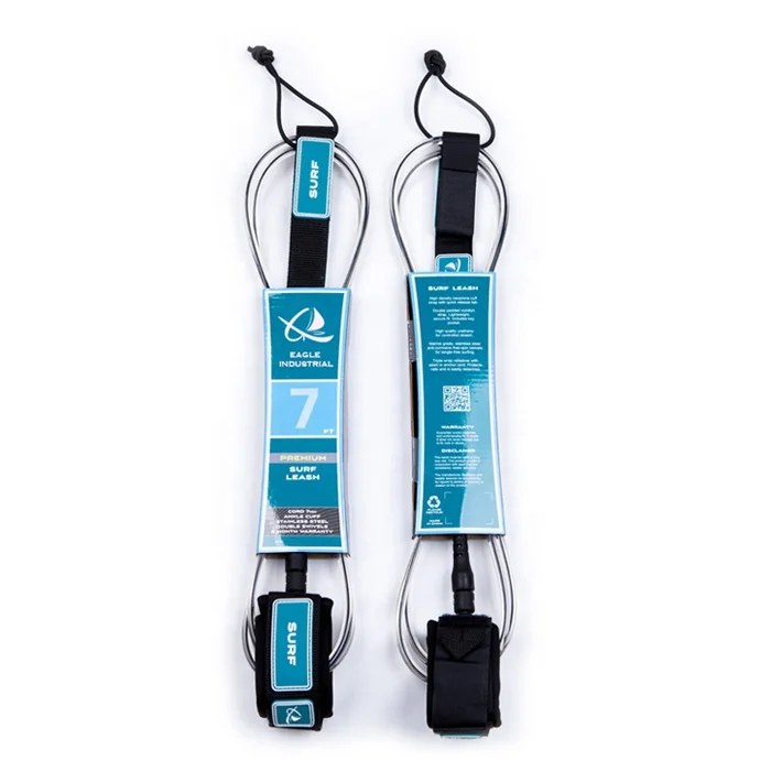 
Factory direct supply high quality bright in colour surfboard leash 7ftX7mm 