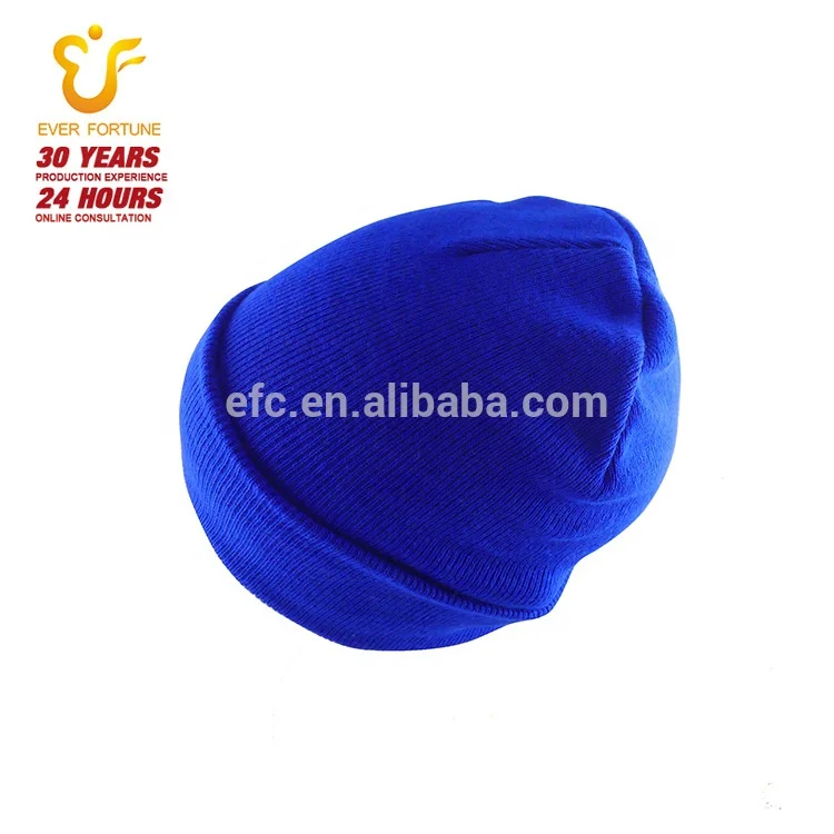 Solid Color Knitted Ski Winter Long Cuff Beanie Hats Toques Skull Cap for Women Men