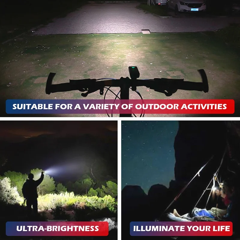 USB Rechargeable Waterproof LED Bike light Set Bicycle Front Light Rear Light