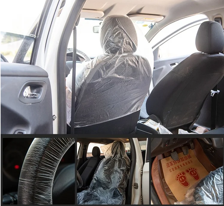 5-in-1 Disposable Car Interior Protection Kit Display Box of 50