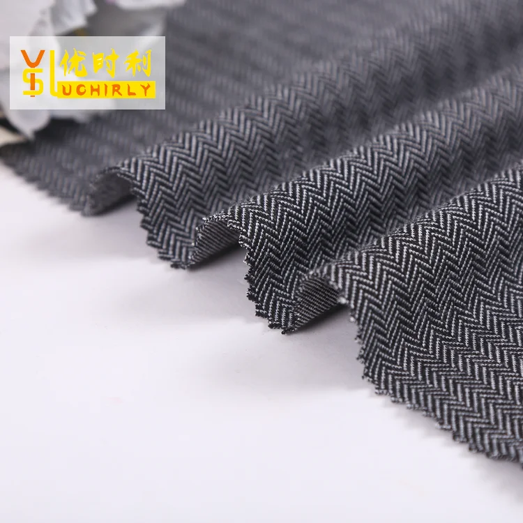 Keqiao shaoxing textile new product tr spandex herringbone fabric