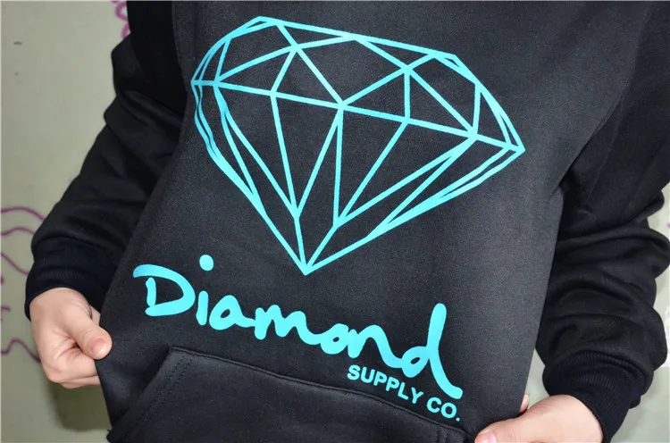 2019 Wholesale Brand Diamond Supply Co Men Hip Hop Hoodies Diamond Supply Co Hoodie Hooded Sweatshirt Mens Small (Black