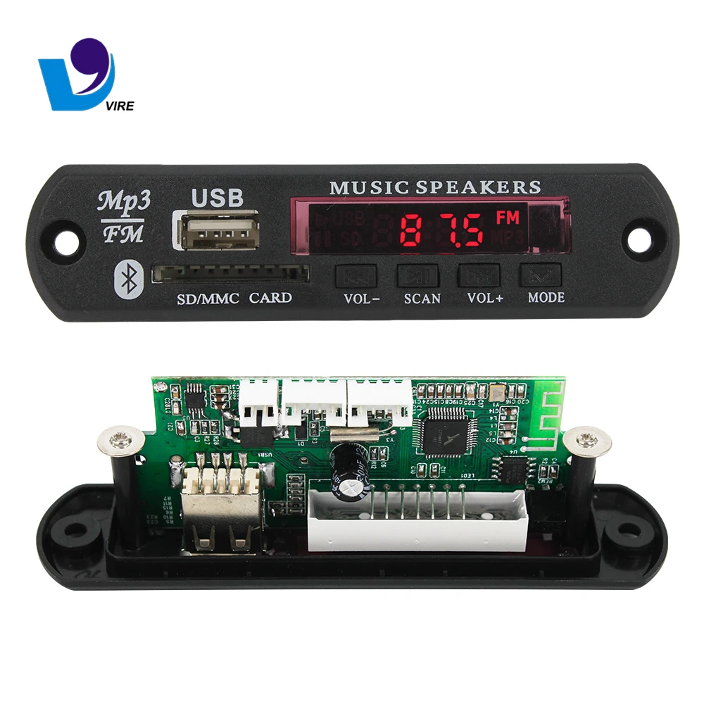Embedded Sd Memory Card Mp3 Bluetooth Audio Player Decoder Board