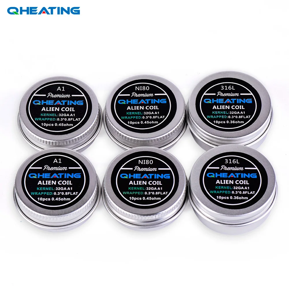 
 NI80/A1/SS316L/Ni90 Alien fused Clapton для RDA RBA перестраиваемый распылитель готовый инструмент для катушки Alien Clapton катушки нагревательный провод  