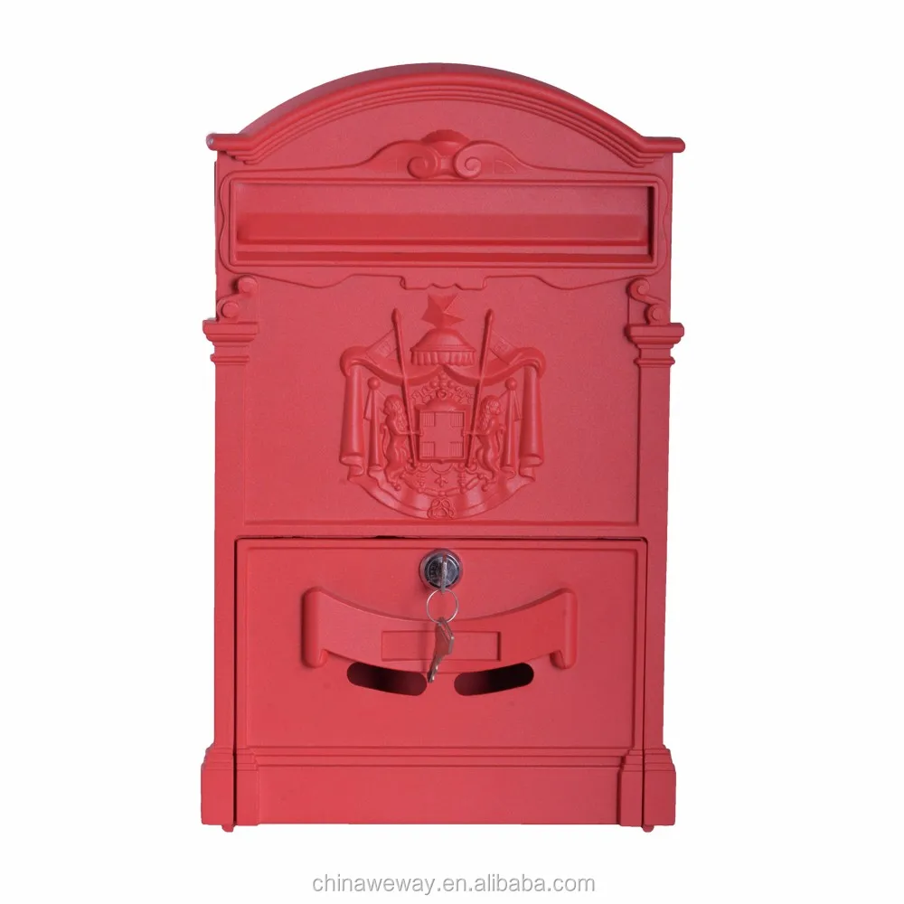 Популярный декоративный открытый металлический почтовый ящик в европейском стиле 2023 года водонепроницаемый для