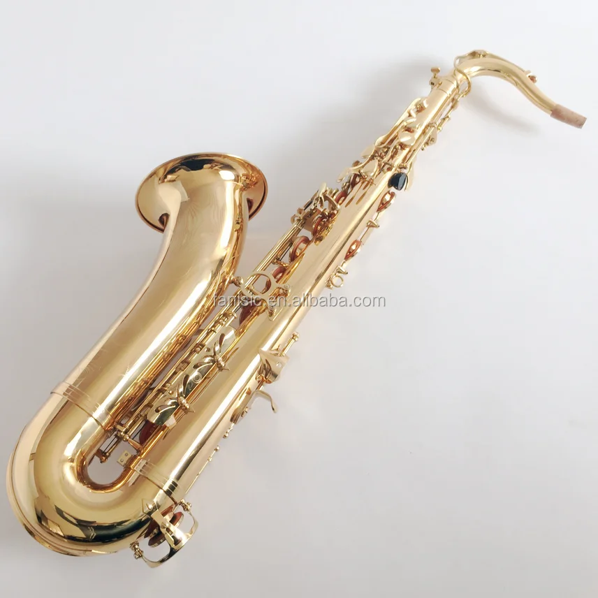 Wholesale Professional B tenor saxophone with gold lacquer surface