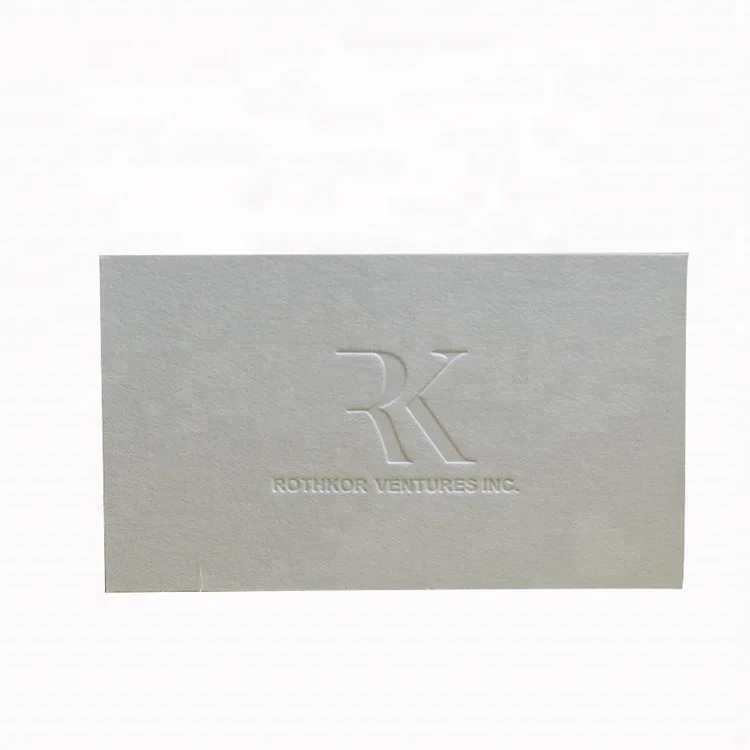 Customized Embossed Logo Ink Printed Recycled Fancy Cotton Paper Business Name Card