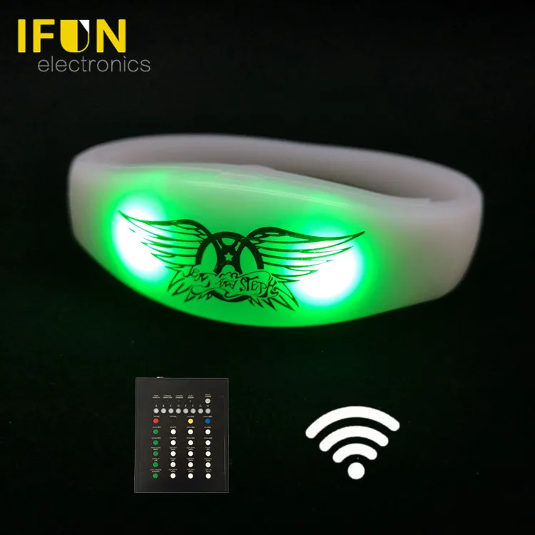 Music festivals Full RGB Colors DMX controllable LED bracelets For Birthday Decoration Party Supplies