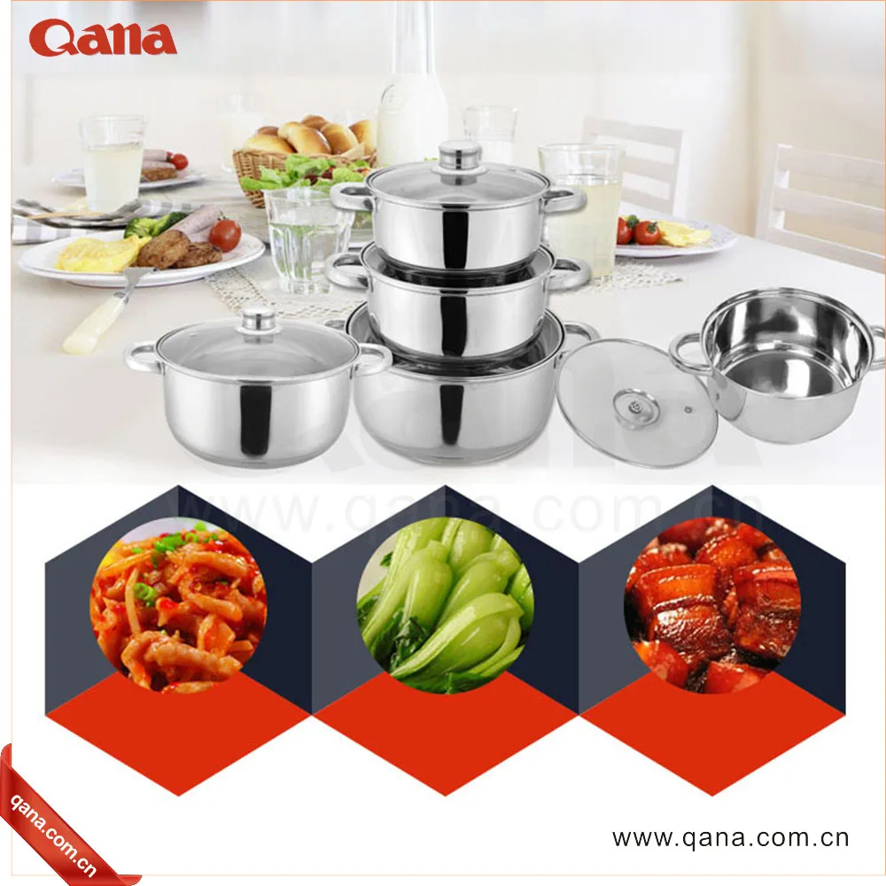 Kitchen cooking pot  Stainless Steel Pots Pans Emeril Chef Cooking Dining Silver