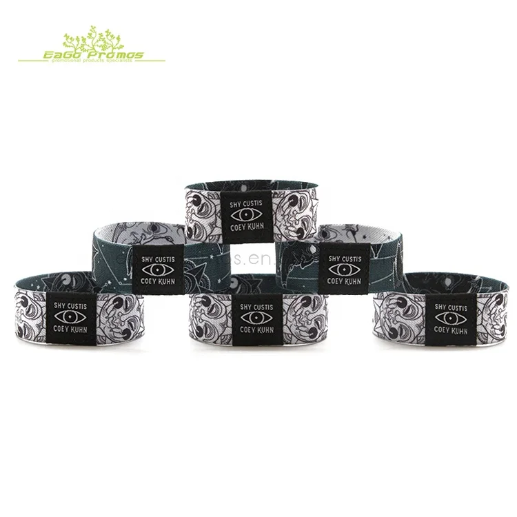 2019 Hot selling Customized Events /Festival Elastic Fabric Wristband with rfid