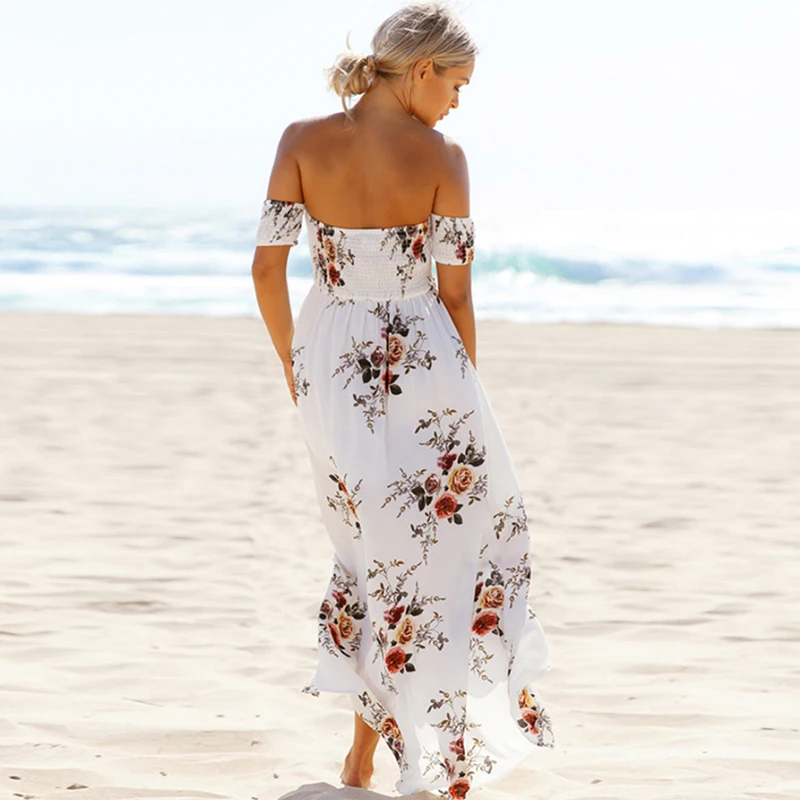 TONGYANG Women Floral Printed Boho Dress Fashion Ladies Beach Summer Dress Long Maxi dress