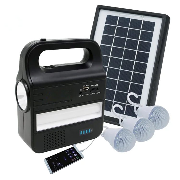 Rechargeable Solar home lighting system With headlight for Indoor