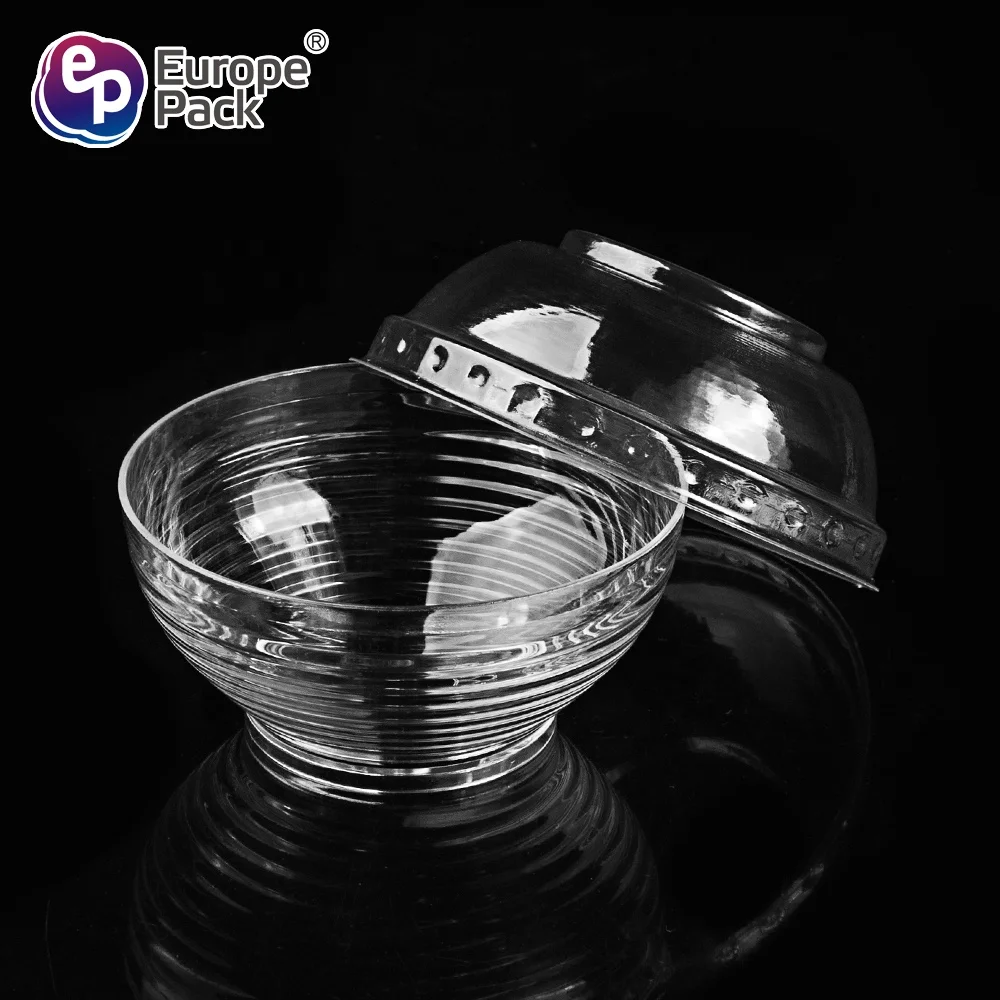 Eco-friendly food grade 90ml disposable plastic sugar bowl with lid