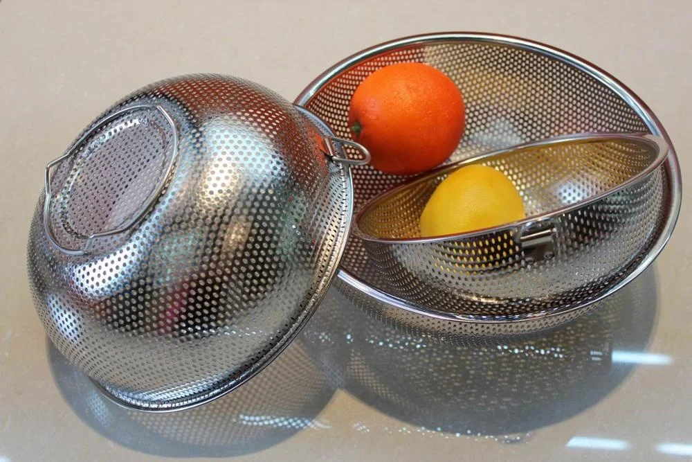 
Stainless steel mesh colander set for kitchen 