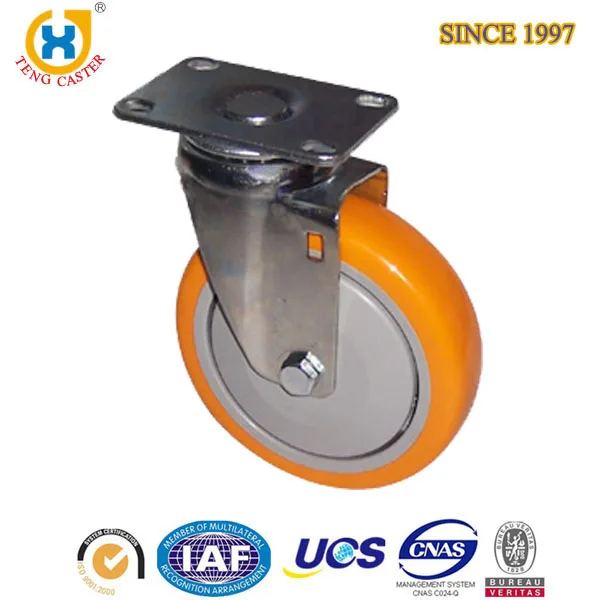 Industrial Medium Duty 3 inch Rigid TPR Top Plate Caster Wheel