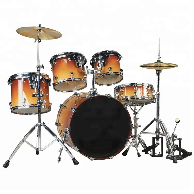 Wholesale Factory 5 PCS Adult Drum Kit High Grade Birch Wood Drum Set