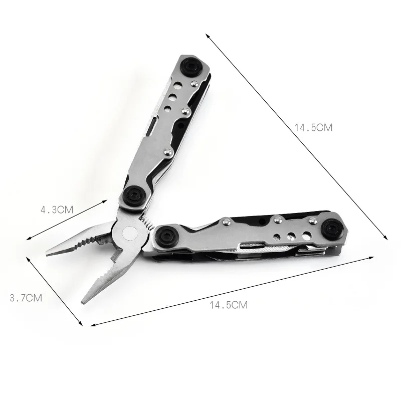 
COG Stainless Steel Multi Pocket Tool Gift For Men Perfect For Survival, Camping, Fishing Multitool Plier Set 
