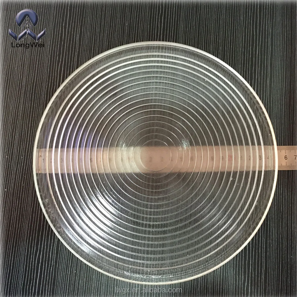 Diameter 250mm focal length 255mm borosilicate glass LED,Projector,Imager,glass light, Fresnel lens