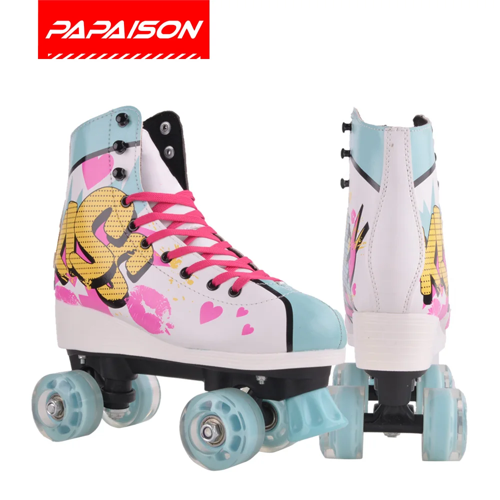 Soy luna Kids Roller Skates patines de 4 ruedas with electric LED outsole