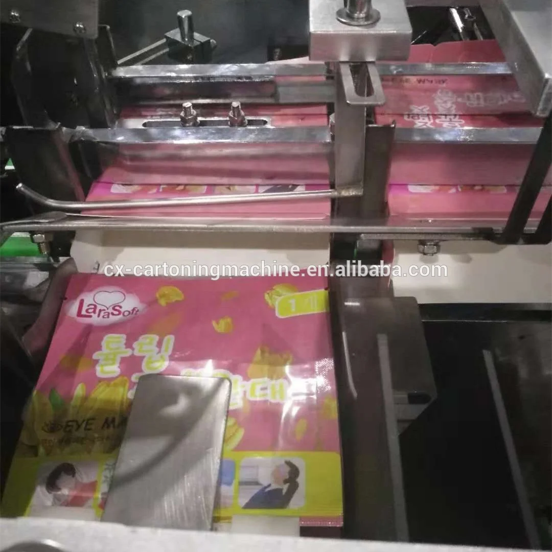 
Automatic Eye Mask Cartoning Equipment with Hot Melt Sealing Machine for Bag Case Packing 