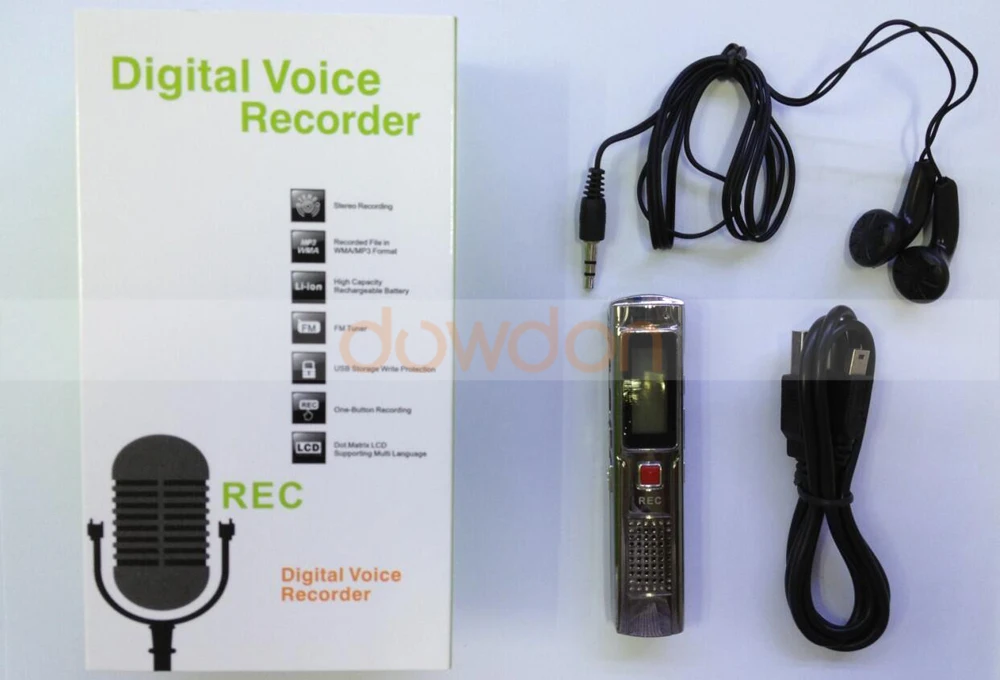 A-B Repeat 8GB Recorder with Built in Speaker Microphone 26 Hours Recording Time