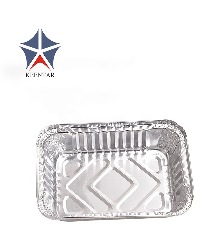Aluminum Foil Trays for Food,disposable Aluminum Foil Bowl Top One Disposable Container Food Packing Rectangle 1000pcs/ctn 0.6mm
