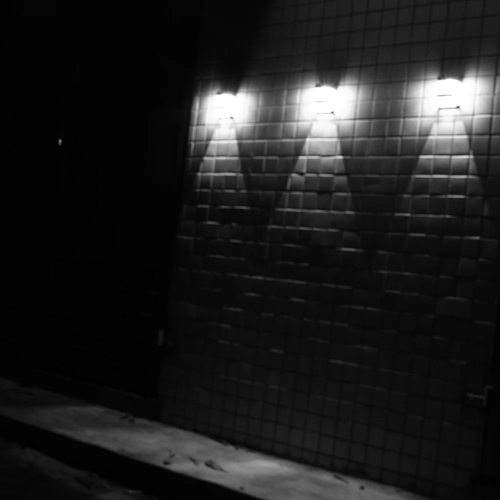 Outdoor Retro Style 2 LED Solar Powered Garden Wall Sensor Light