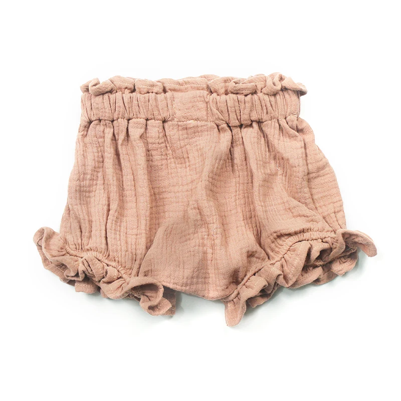 
Autumn Organic Cotton Girl Ruffle Infant Cotton 2-pcs dress linen baby bulk bloomers 