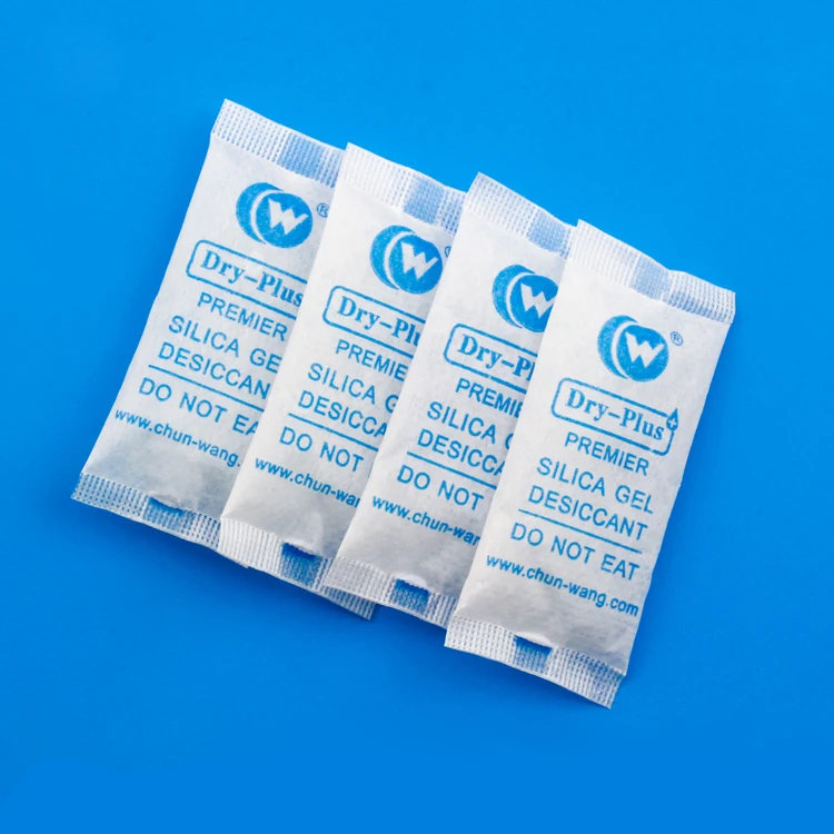 Silica gel desiccant sachet medical use