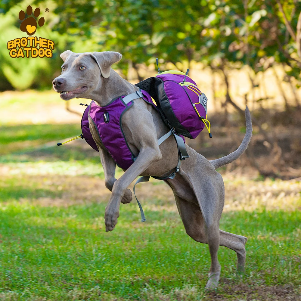 the best dog travel saddle backpack  small MOQ custom multi-functional pet hiking backpack  suit for medium large dog