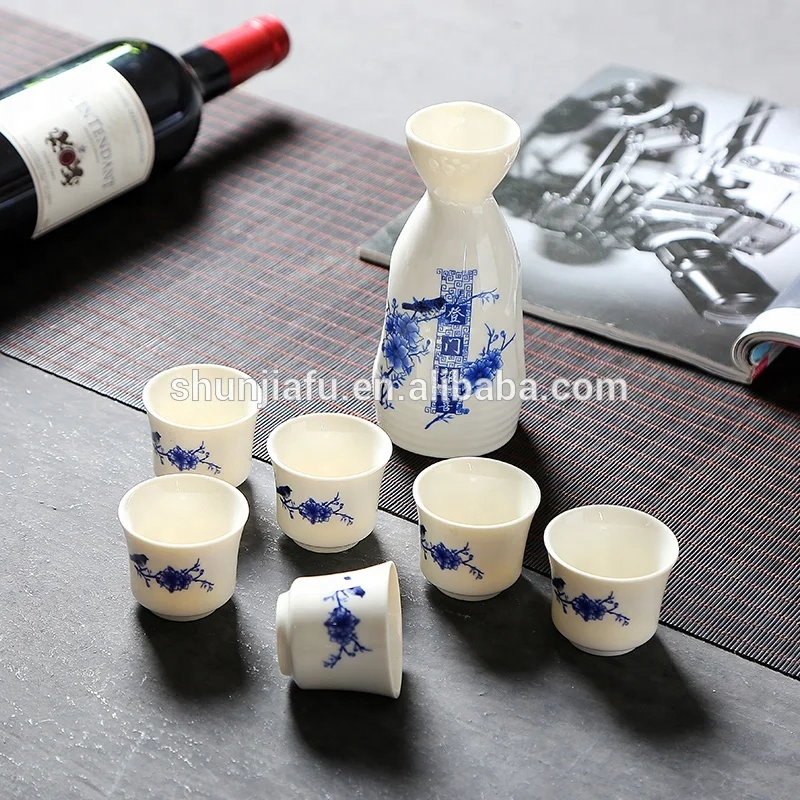 Traditional Ceramic Sake Bottle With Cups Ceramic sake sets