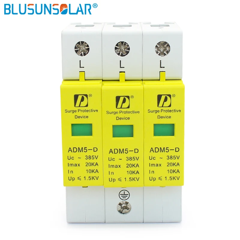3P 20KA 110V 220V AC Din Rail SPD стабилизатор напряжения устройство защиты от вспышки