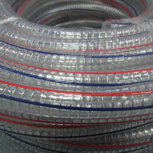 
Transparent 25mm Steel Wire Reinforced Hose / 1' PVC Steel Wire Reinforced Hose for Drawing Water in Industrial, Factories 