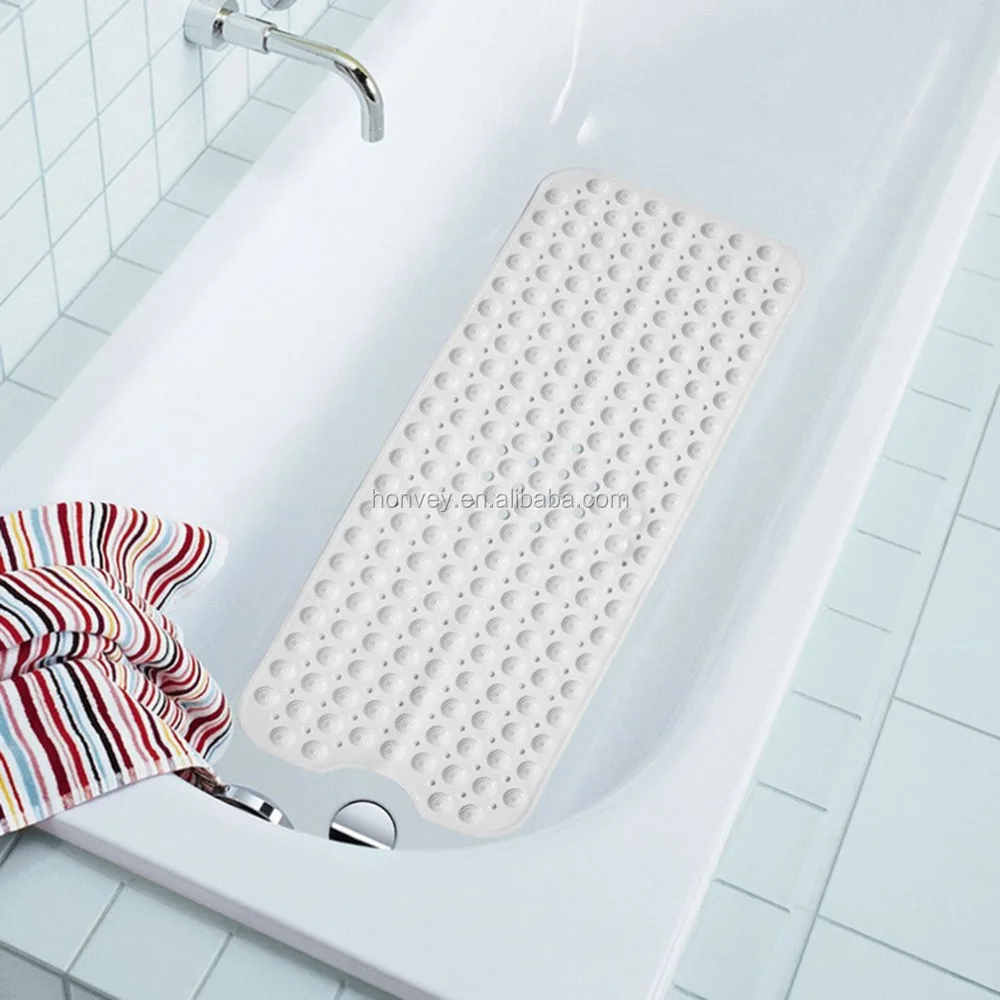 
40*100cm PVC Large Bathtub Non-Slip Floor Mats Anti-bacterial Antiskid Bathroom Bath Mats With Suction Cups Superior Grip 