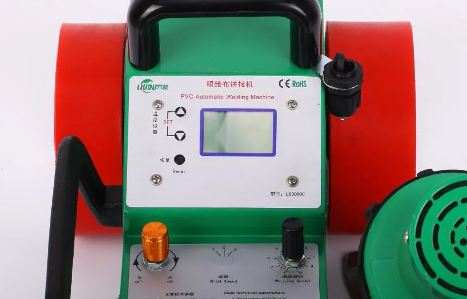 LIIUDU LC3000D portable tarpaulin seamer plastic pvc flex banner jointer