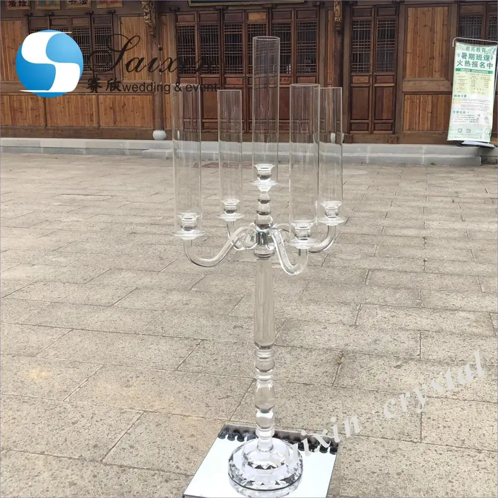 ZT-350 Beautiful candle holder 5 arms crystal candelabra