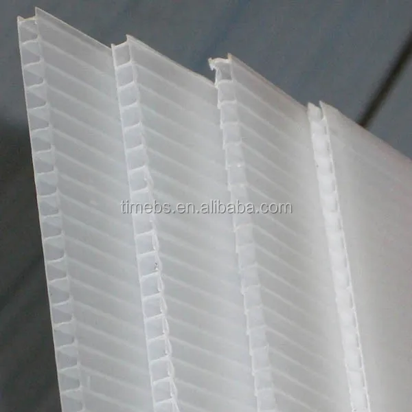 Rigid 2mm 3mm Transparent Custom Corrugated Plastic Sheet White PP Corrugated Correx Boards