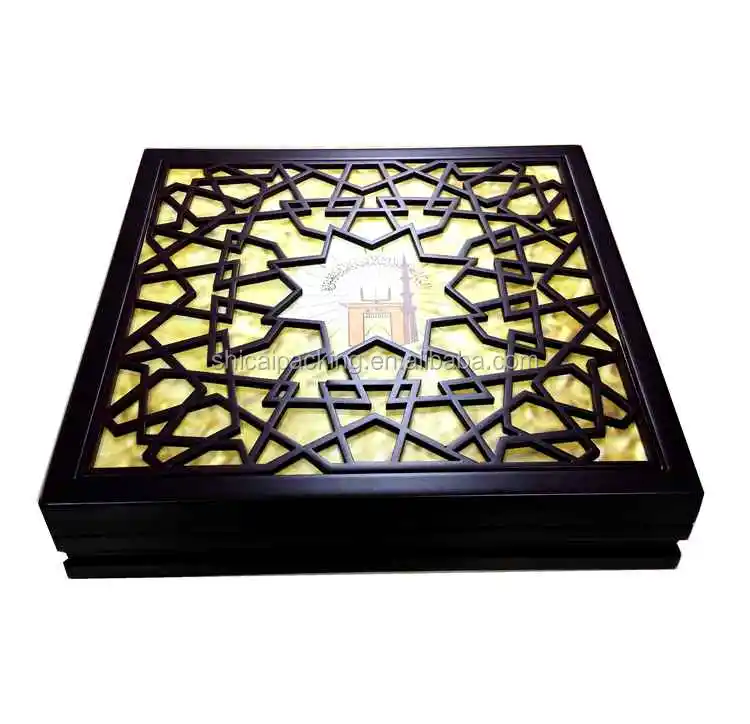 
Manufacturer Customized Arabia Beauty Box Packaging Laser Cut Engraving Wooden Box For Gift Decorative Storage Boxes With Lid 