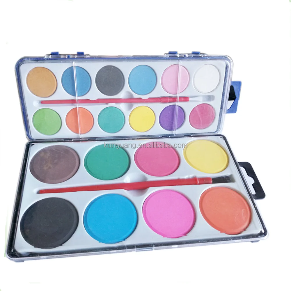 New 12 Colors Art Solid Watercolor Paint Water Color Paint Set For Painting