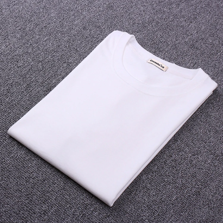  Мужская футболка из 100% хлопка белая на заказ с принтом логотипа дешевая оптовая продажа эластичная пустая