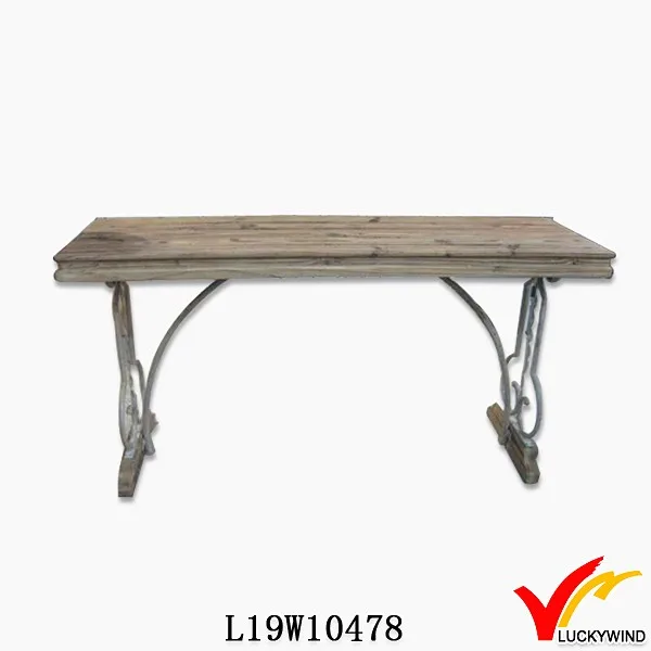 Wood Antique Furniture Long Narrow console Table