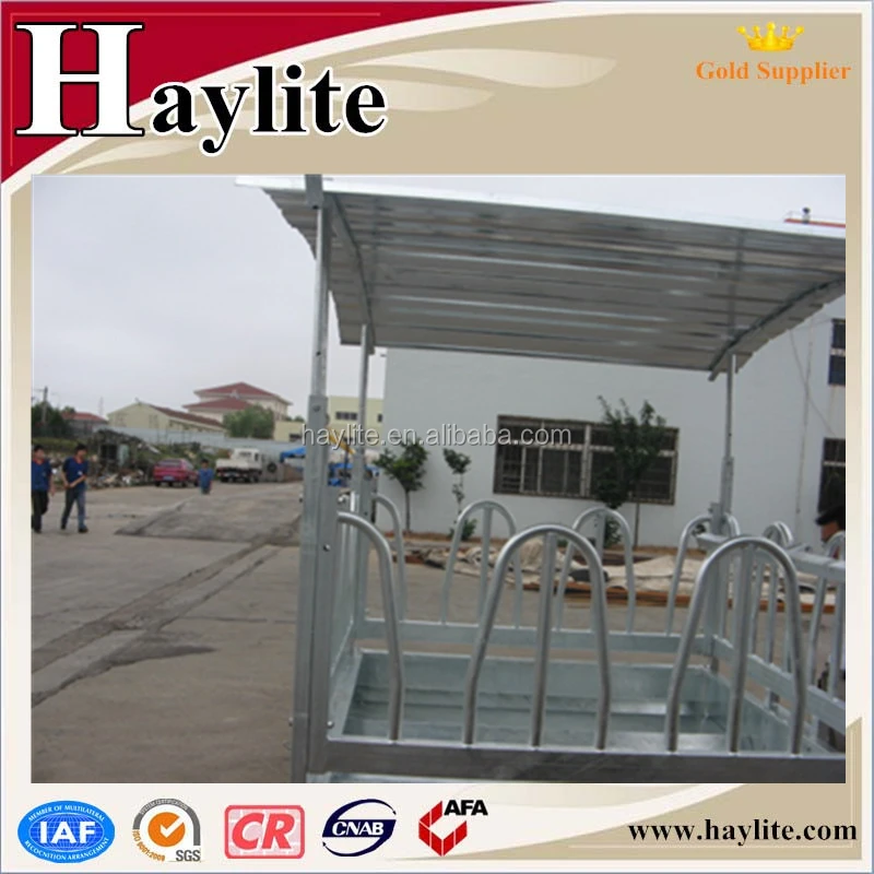 Livestock hay feeder for cattle and horse,corral feeder with roof