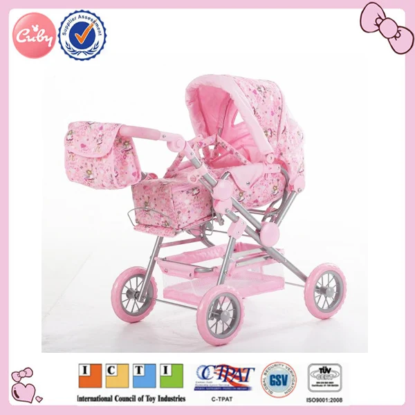 Fabric metal  frame lovely toy doll buggy