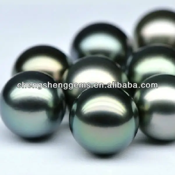 Бусины из черного жемчуга для подвесок 13-14 мм