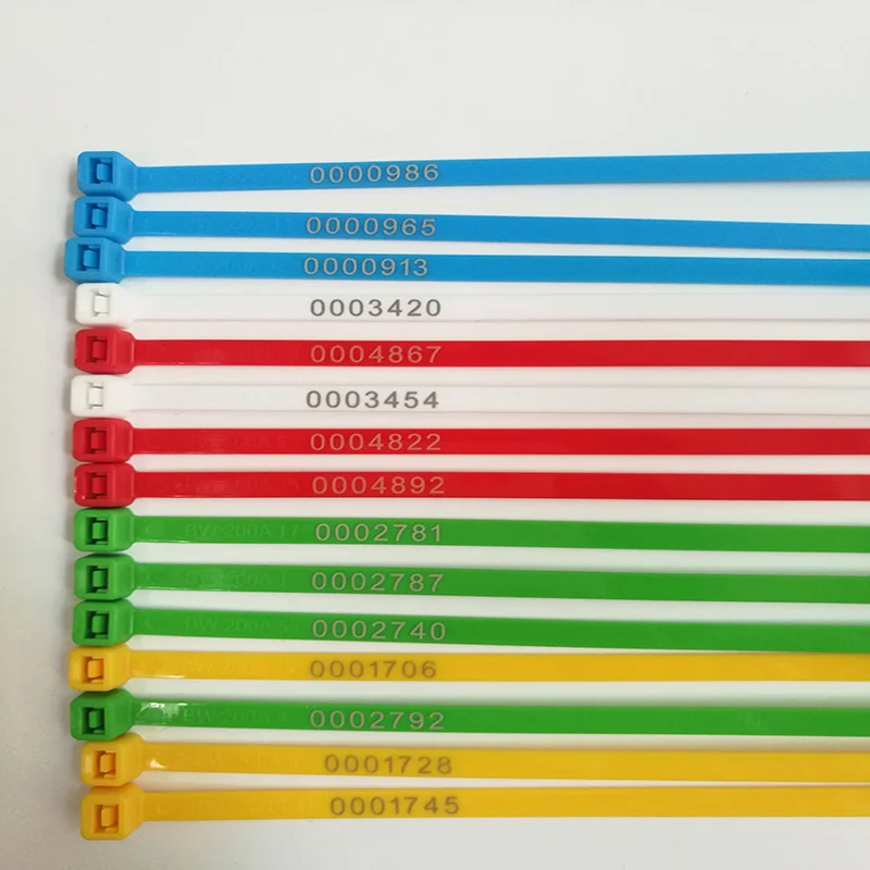 Printed zip cable ties